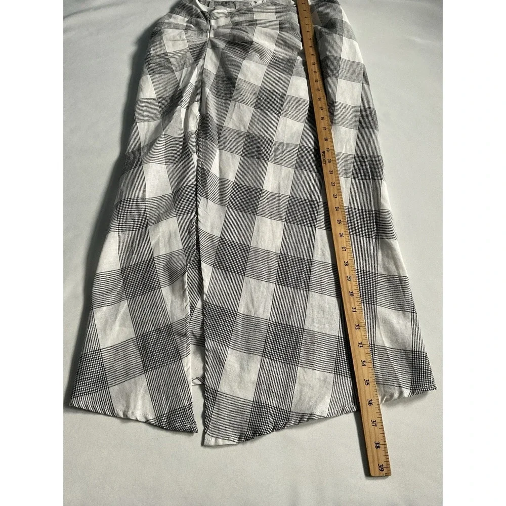 Forever 21 Womens  Plaid Médium A-line‎ Maxi Skirt Grey White